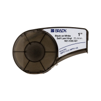 Brady M21-1000-427 black on white laminated vinyl tape, 25.4mm x 4.30m (original Brady) M21-1000-427 147140