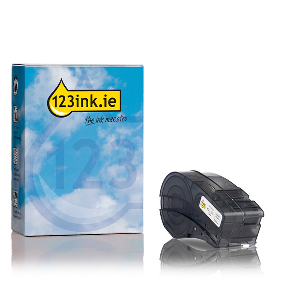 Brady M21-375-423 black on white permanent polyester tape, 9.53mm x 6.40m (123ink version)  147169 - 1