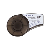 Brady M21-750-430-WT-CL white on transparent polyester tape, 19.1mm x 6.40m (original Brady) M21-750-430-WT-CL 147252