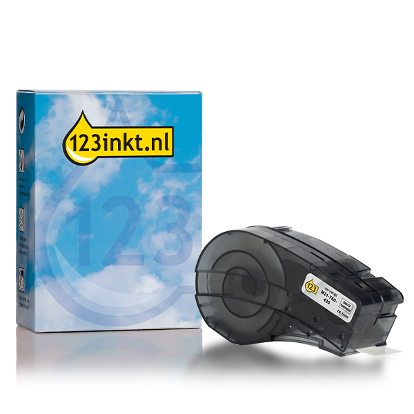 Brady M21-750-430 black on transparent polyester tape, 19.1mm x 6.40m (123ink version) New version 147766 - 1