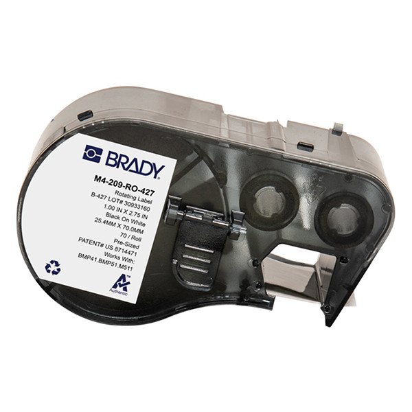 Brady M4-209-RO-427 black on white laminated vinyl labels, 25.40mm x 69.85m (original Brady) M4-209-RO-427 147969 - 1