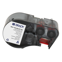 Brady M4C-750-595-WT-RD red on white vinyl tape, 19.05mm x 7.62m (original Brady) M4C-750-595-WT-RD 148178