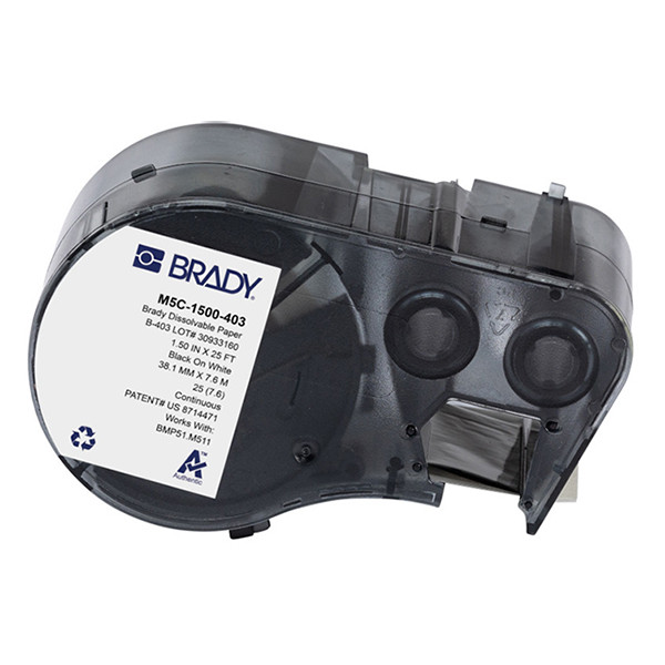 Brady M5C-1500-403 black on white paper tape, 38.1mm x 7.62mm (original Brady) M5C-1500-403 148400 - 1