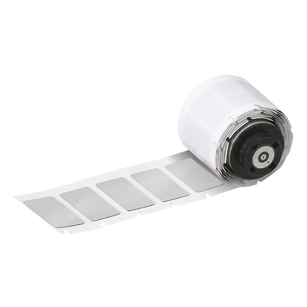 Brady M6-04-7593-SL silver laminated polyester labels, 27mm x 18mm (original Brady) M6-04-7593-SL 148071 - 1