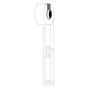 Brady M6-10x60-7598-WT white polyurethane tags, 10mm x 60mm (original Brady) 148068 - 1