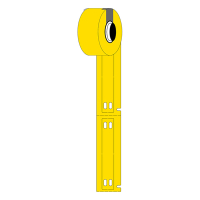 Brady M6-10x60-7598-YL yellow polyurethane tags, 10mm x 60mm (original Brady) M6-10x60-7598-YL 148069