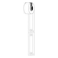 Brady M6-10x75-7598-WT white polyurethane tags, 10mm x 75mm (original Brady) M6-10x75-7598-WT 148053