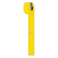 Brady M6-10x75-7598-YL yellow polyurethane tags, 10mm x 75mm (original Brady) M6-10x75-7598-YL 148052
