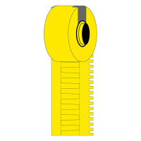 Brady M6-15x4.2-7596-YL yellow vinyl labels, 15mm x 4.20mm (original Brady) M6-15x4.2-7596-YL 148082