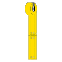 Brady M6-15x75-7598-YL yellow polyurethane tags, 15mm x 75mm (original Brady) M6-15x75-7598-YL 148054