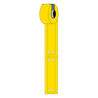 Brady M6-15x75-7643-YL yellow polyurethane labels, 15mm x 75mm (original Brady) M6-15x75-7643-YL 148087