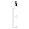 Brady M6-25x75-B7598-WT white polyurethane tags, 25mm x 75mm (original Brady) 148049 - 1