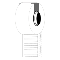 Brady M6-30x4.2-7596-WT white vinyl labels, 30mm x 4.20mm (original Brady) M6-30x4.2-7596-WT 148057