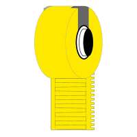 Brady M6-30x4.2-7596-YL yellow vinyl labels, 30mm x 4.20mm (original Brady) M6-30x4.2-7596-YL 148056