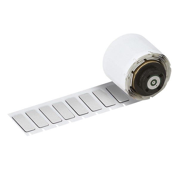 Brady M71EP-1-7593-SL silver laminated polyester labels, 27mm x 8mm (original Brady) M71EP-1-7593-SL 147426 - 1