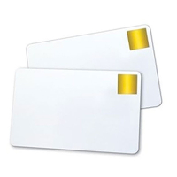 Brady Magicard CR80 white PVC cards with gold HoloPatch seal (500-pack) 322002 145003