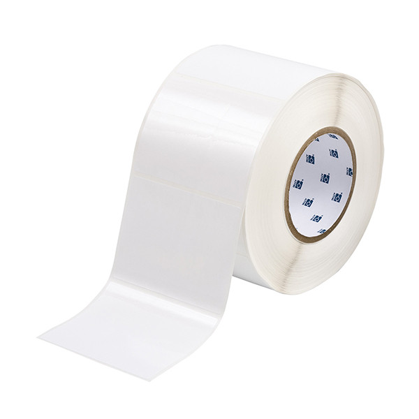 Brady THT-76-422-1 white polyester glossy label, 101.60mm x 76.20mm (original Brady) THT-76-422-1 147618 - 1