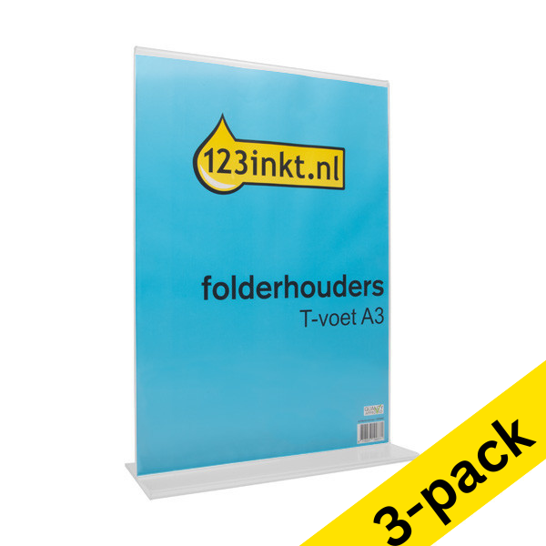 Brochure holder (A3) | T-foot | 123ink | 3-pack 301558 - 1