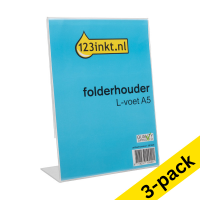 Brochure holder (A5) | L-foot | 123ink | 3-pack