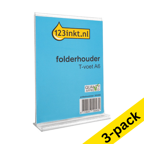 Brochure holder (A6) | T-foot | 123ink | 3-pack 301565 - 1