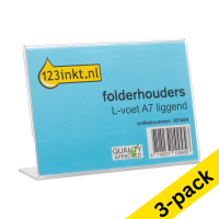 Brochure holder (A7) | L-foot landscape | 123ink | 3-pack 301567