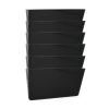 Brochure holder for wall (A4, black) | 6 compartments | 123ink 302753 - 1