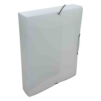 Elasticated folder (400 sheets) | Bronyl transparent white 402820