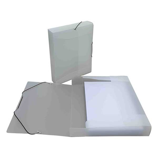 Elasticated folder (400 sheets) | Bronyl transparent white 402820 - 2
