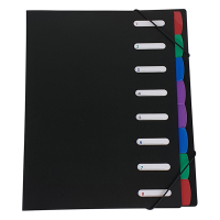 Bronyl black sorting folder with 8 tabs 150001 402836