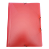 Bronyl transparent red A4 PP elastic folder 402832 - 1