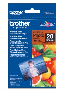 Brother BP71GP20 260g Premium Plus Glossy 10x15 photo paper (20 sheets) BP71GP20 063502