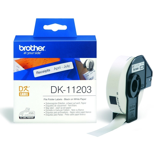 Brother DK-11203 white file/folder label (original Brother) DK11203 080714 - 1