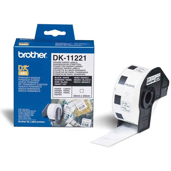 Brother DK-11221 square white label (original Brother) DK11221 080722 - 1