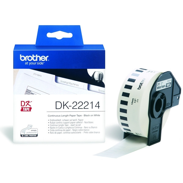 Brother DK-22214 white continuous paper tape (original Brother) DK22214 080728 - 1