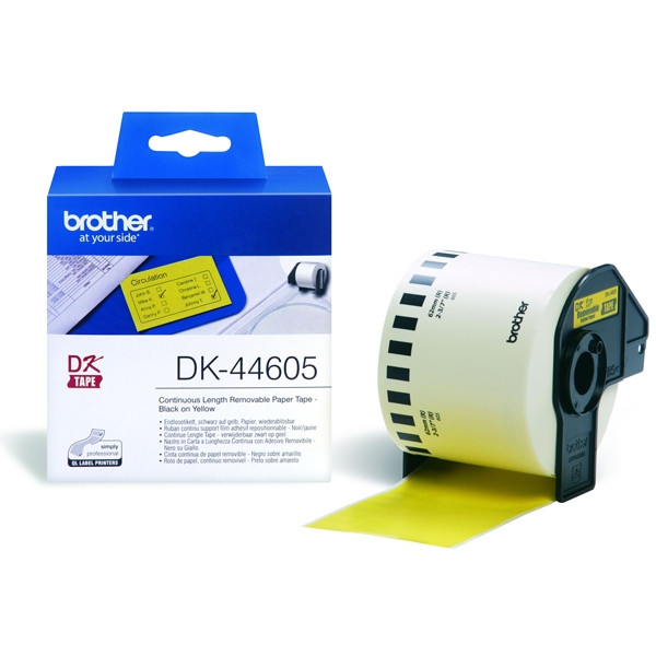 Brother DK-44605 removable yellow paper tape (original Brother) DK44605 080738 - 1