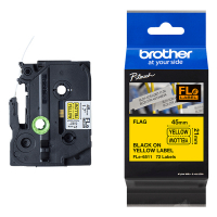 Brother FLe-6511 black on yellow flag tape 21mm (original Brother) FLE6511 350556
