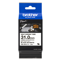Brother HSe-261E black on white heat shrink tubing tape, 31mm (original Brother) HSE261E 350634