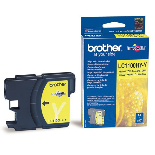 Brother LC-1100HYY high capacity yellow ink cartridge (original Brother) LC1100HYY 028866 - 1