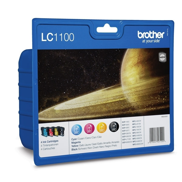 Brother LC-1100VALBP BK/C/M/Y ink cartridge 4-pack (original Brother) LC1100VALBP 029081 - 1