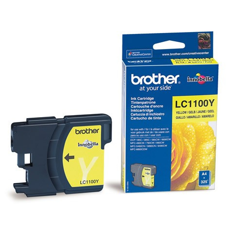 Brother LC-1100Y yellow ink cartridge (original Brother) LC1100Y 028863 - 1