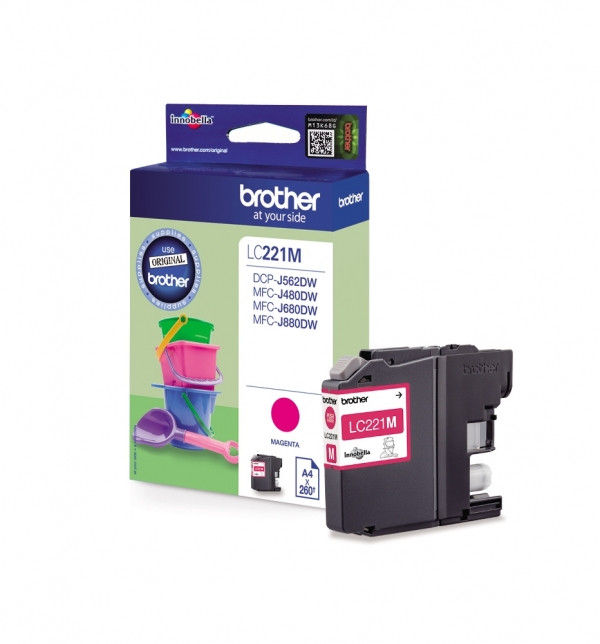 Brother LC-221M low capacity magenta ink cartridge (original Brother) LC221M 350010 - 1
