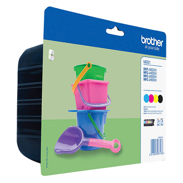 Brother LC-221 BK/C/Y/M/ ink cartridge 4-pack (original Brother) LC-221VALBP LC221VALBP LC221VALBPDR 028502 - 1