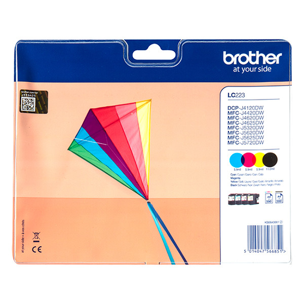 Brother LC-223VALBP BK/C/M/Y ink cartridge 4-pack (original Brother) LC223VALBP LC223VALBPDR 028928 - 1