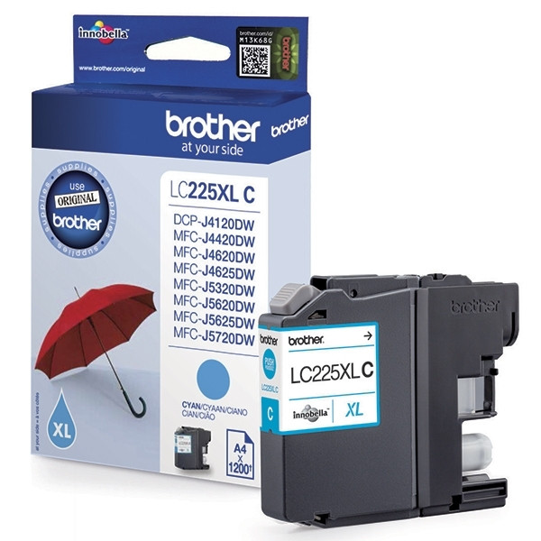 Brother LC-225XLC high capacity cyan ink cartridge (original Brother) LC-225XLC 029150 - 1