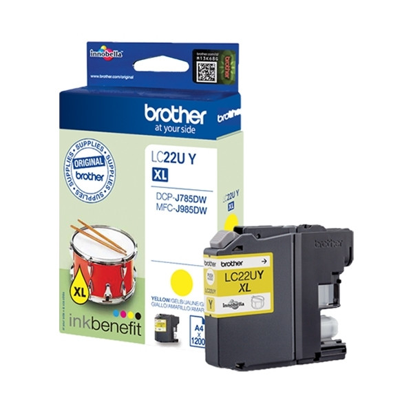 Brother LC-22UY XL yellow ink cartridge (original Brother) LC-22UY 350034 - 1