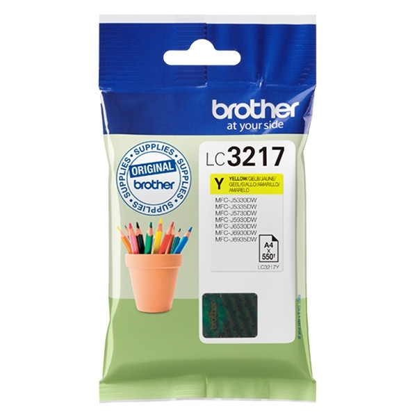 Brother LC-3217Y yellow ink cartridge (original Brother) LC3217Y 028906 - 1