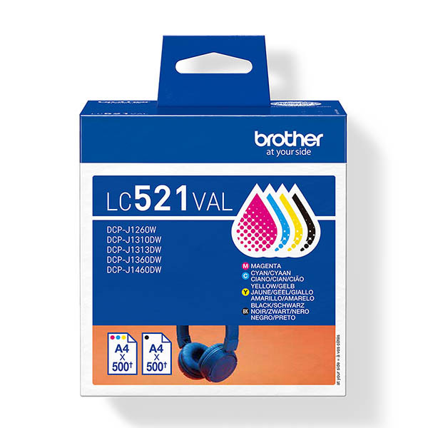 Brother LC-521VAL BK/C/M/Y 4-pack (original Brother) 051478 - 1