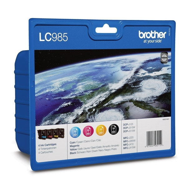 Brother LC-985VALBP BK/C/M/Y ink cartridge 4-pack (original Brother) LC985VALBP LC985VALBPDR 029079 - 1