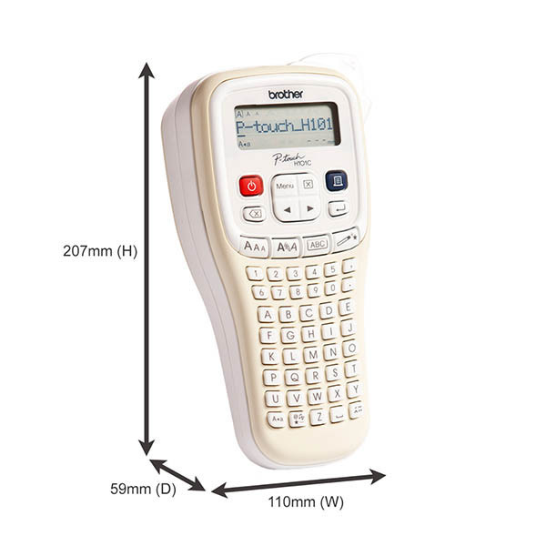 Brother PT-H101C limited edition labelling system + 5 black on white tapes 350115 - 3