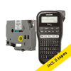 Brother PT-H110 label maker + 123ink version Brother TZe-231 black-on-white tape, 12mm (5-pack)